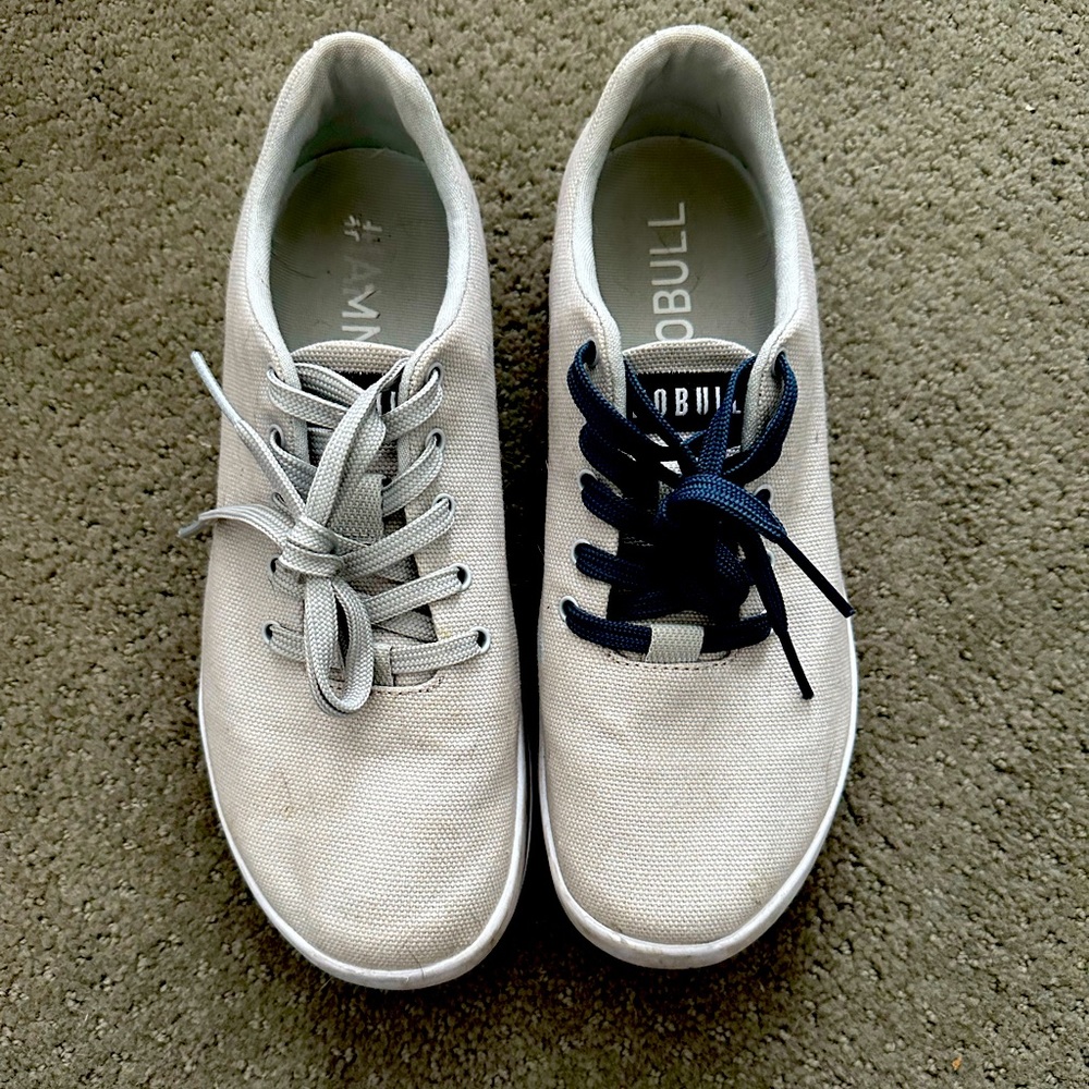 Nobull white canvas trainers
